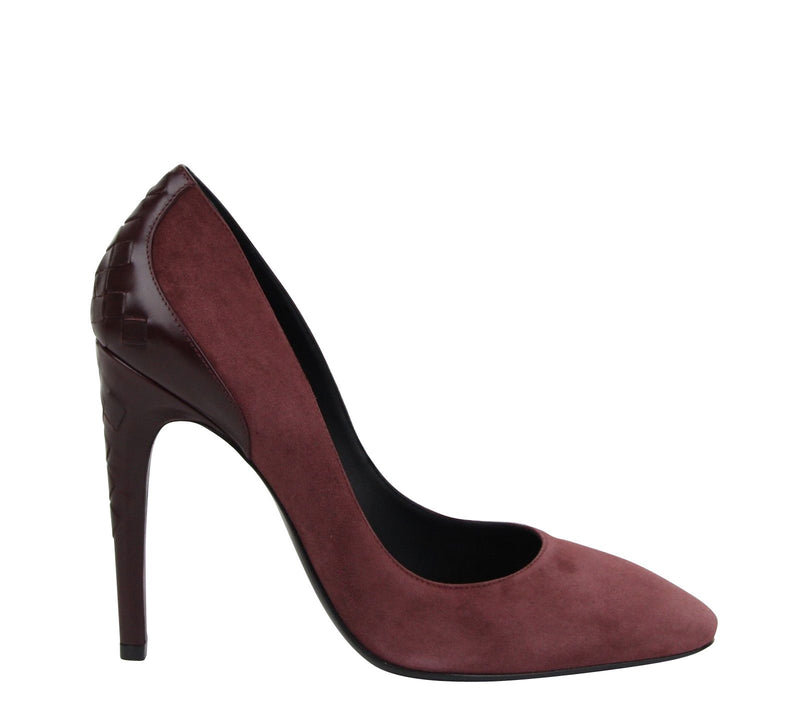 Women's Dark Rose Suede Leather Luxe Heels Bottega Veneta