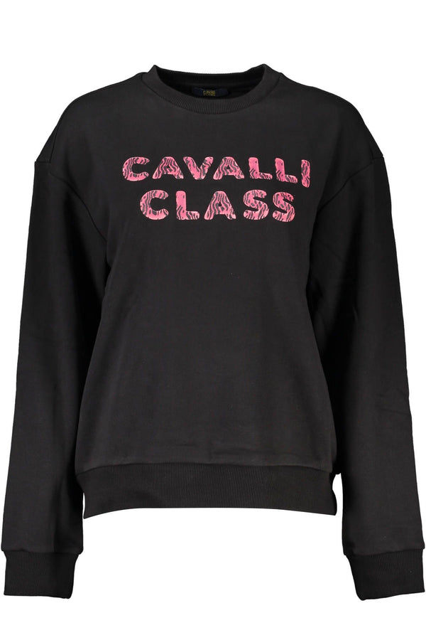 Black Cotton Women Sweater Cavalli Class