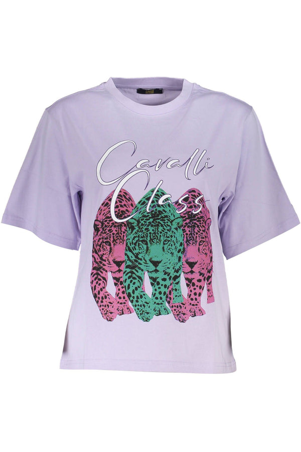 Purple Cotton Women Top Cavalli Class