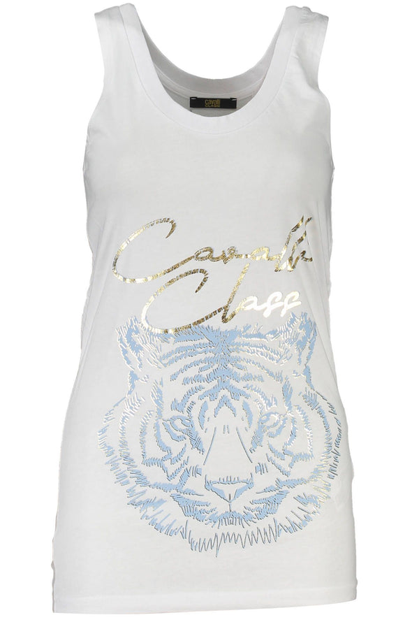 White Cotton Women Top Cavalli Class