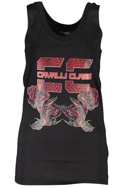 Black Cotton Women Top Cavalli Class