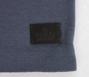 Unisex Burgundy Blue Wool Beanie Medium Knit Cap Gucci