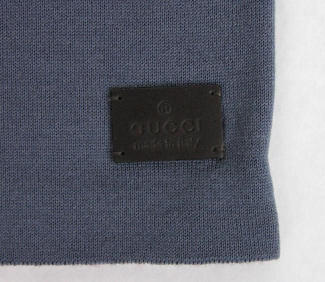 Unisex Burgundy Blue Wool Beanie Medium Knit Cap Gucci