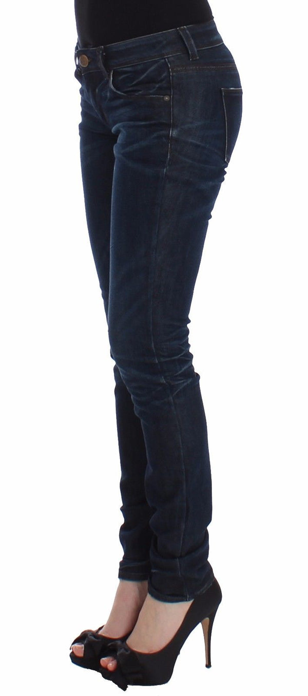 Ermanno Scervino Chic Dark Blue Skinny Jeans Ermanno Scervino