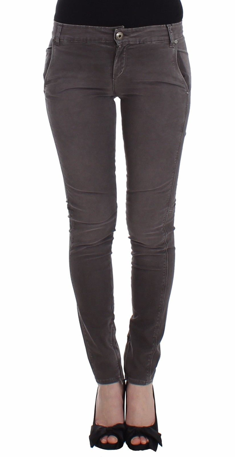 Chic Gray Slim Leg Jeans - Elegance Meets Comfort Ermanno Scervino