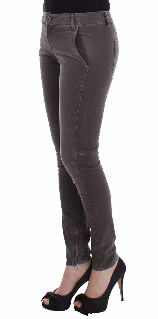 Chic Gray Slim Leg Jeans - Elegance Meets Comfort Ermanno Scervino