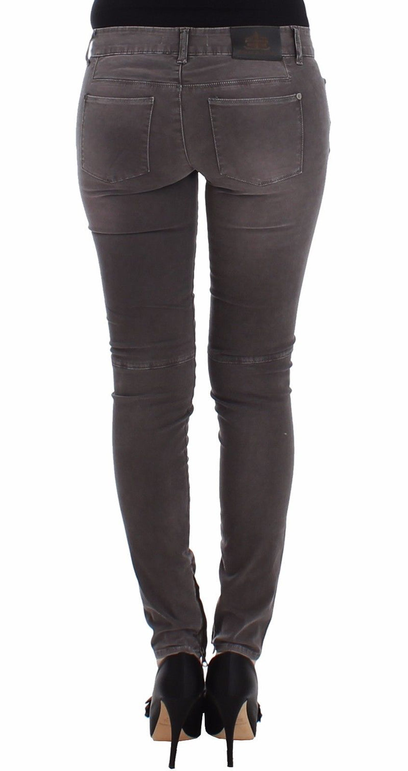 Chic Gray Slim Leg Jeans - Elegance Meets Comfort Ermanno Scervino