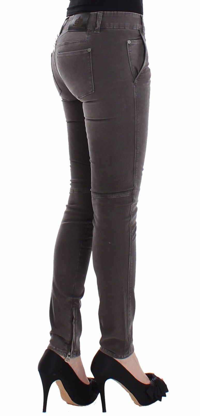 Chic Gray Slim Leg Jeans - Elegance Meets Comfort Ermanno Scervino