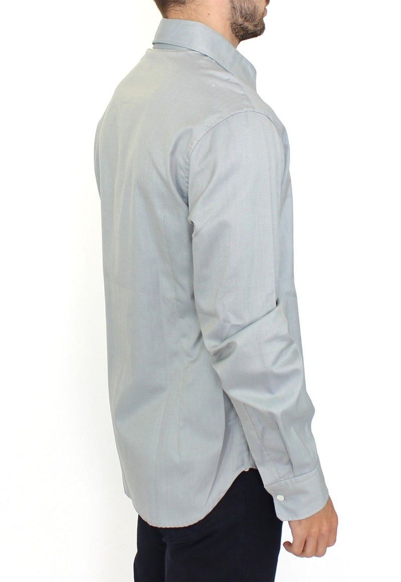 Elegance Unleashed Gray Casual Button-Front Shirt Ermanno Scervino