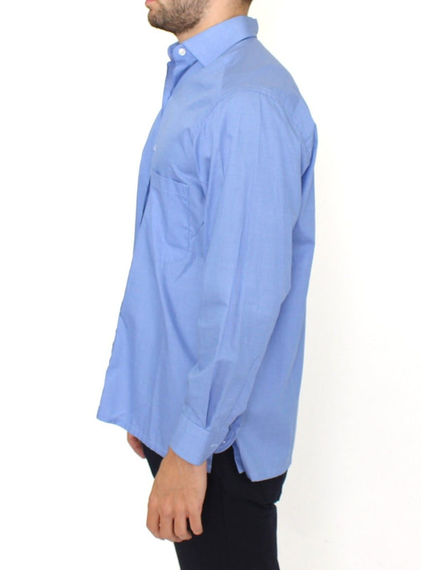 Dapper Blue Cotton Dress Shirt for Men Ermanno Scervino