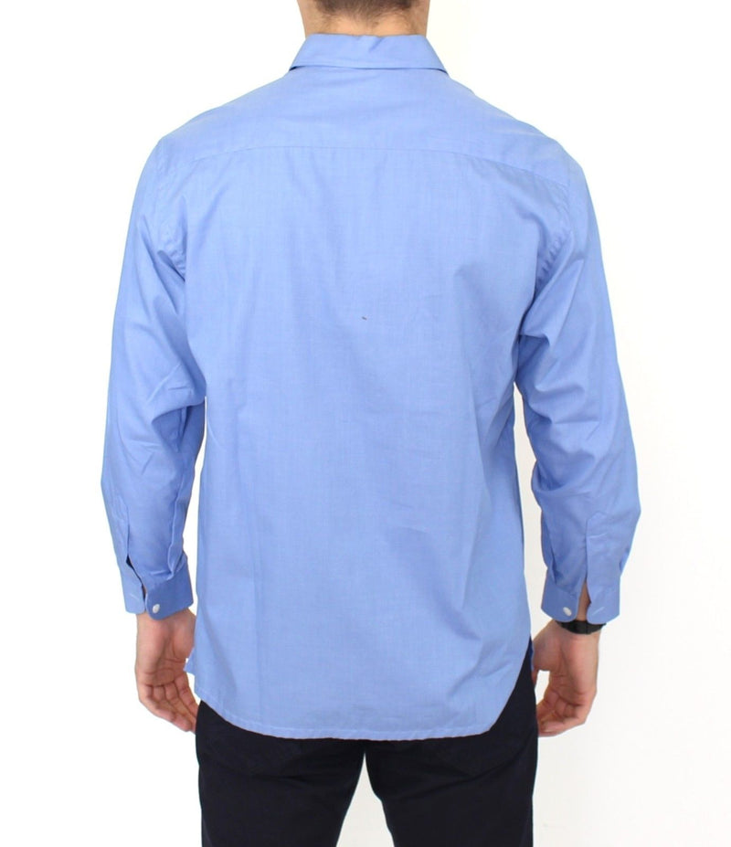 Dapper Blue Cotton Dress Shirt for Men Ermanno Scervino