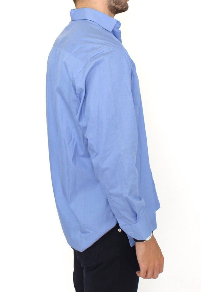 Dapper Blue Cotton Dress Shirt for Men Ermanno Scervino