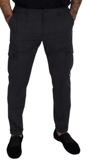 Elegant Checkered Slim Fit Cargo Pants Dolce & Gabbana