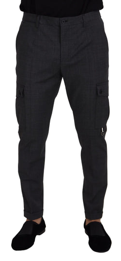 Elegant Checkered Slim Fit Cargo Pants Dolce & Gabbana