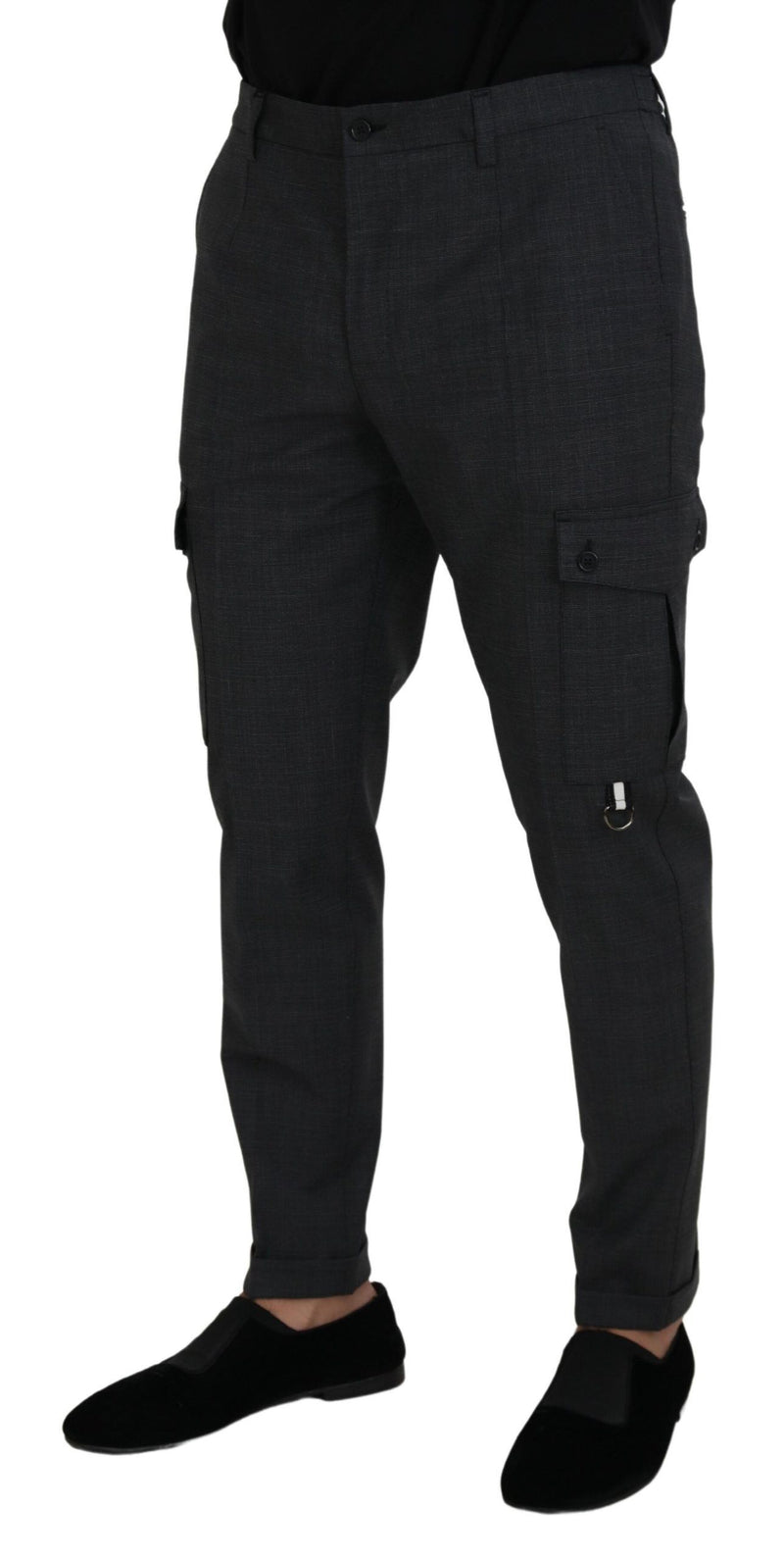 Elegant Checkered Slim Fit Cargo Pants Dolce & Gabbana