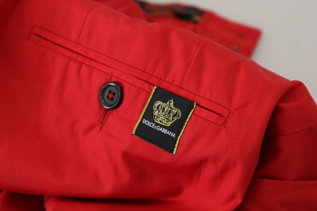 Elegant Slim Fit Crimson Chinos Dolce & Gabbana