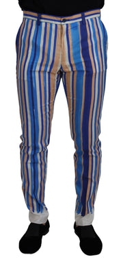 Sleek Striped Slim Fit Chinos Dolce & Gabbana