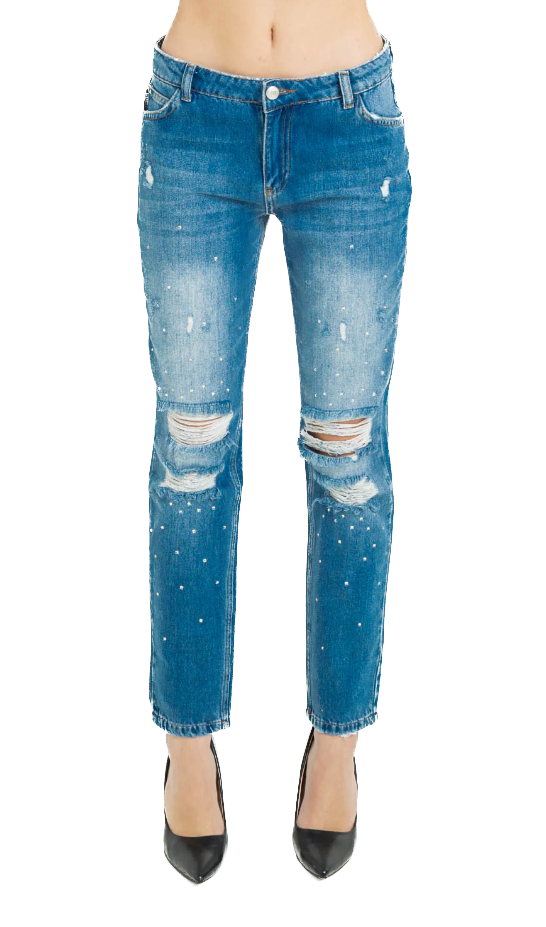 Chic Distressed Straight Leg Jeans Imperfect