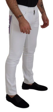 Elegant Slim Fit White Skinny Jeans Dolce & Gabbana