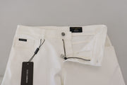 Elegant Slim Fit White Skinny Jeans Dolce & Gabbana