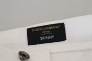 Elegant Slim Fit White Skinny Jeans Dolce & Gabbana