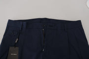 Chic Slim Fit Chinos in Blue Dolce & Gabbana