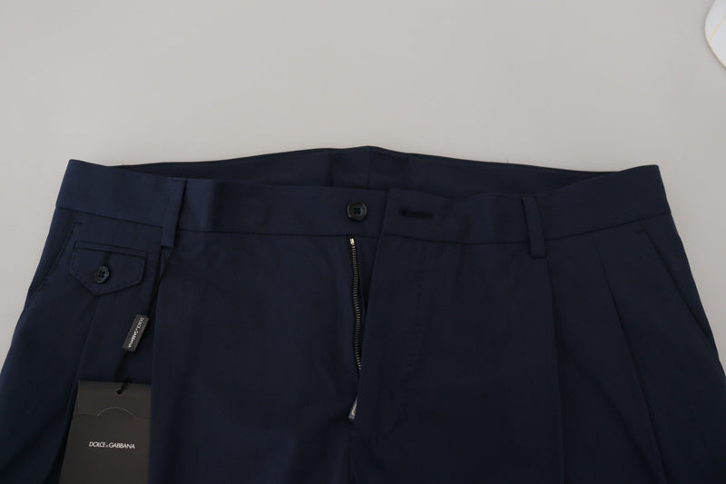 Chic Slim Fit Chinos in Blue Dolce & Gabbana