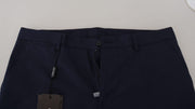 Elegant Slim Fit Blue Dress Pants Dolce & Gabbana