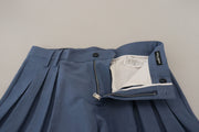 Elegant Regular Fit Dress Pants in Blue Dolce & Gabbana