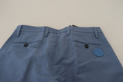 Elegant Regular Fit Dress Pants in Blue Dolce & Gabbana