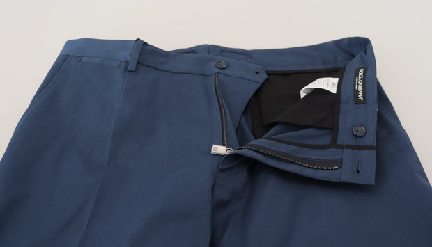 Elegant Slim Fit Chinos in Blue Dolce & Gabbana