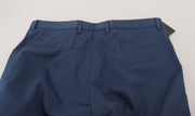 Elegant Slim Fit Chinos in Blue Dolce & Gabbana