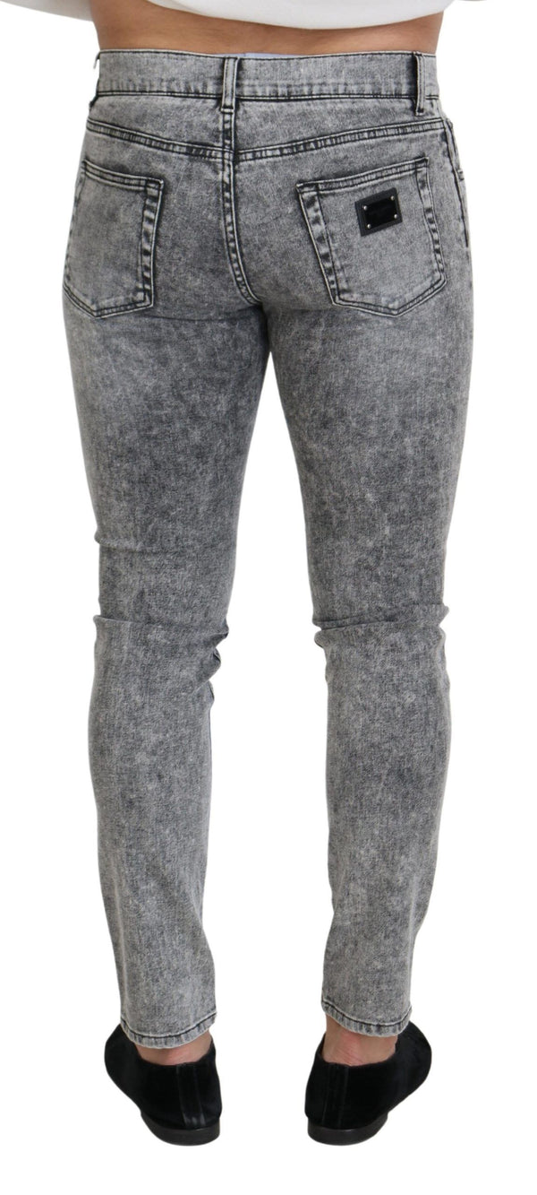 Chic Slim Fit Gray Denim Dolce & Gabbana