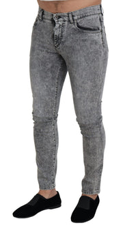 Chic Slim Fit Gray Denim Dolce & Gabbana