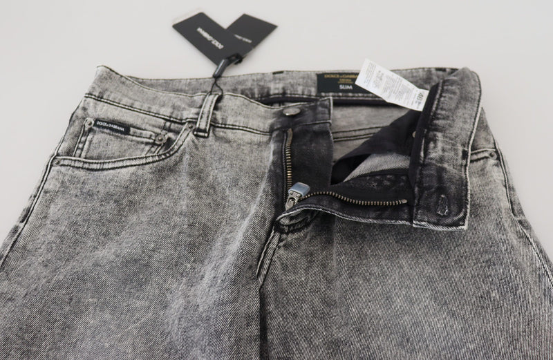 Chic Slim Fit Gray Denim Dolce & Gabbana