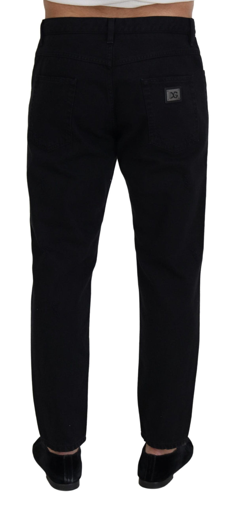 Elegant Black Loose Fit Italian Jeans Dolce & Gabbana