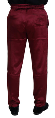 Silk Lounge Pants in Bordeaux Dolce & Gabbana