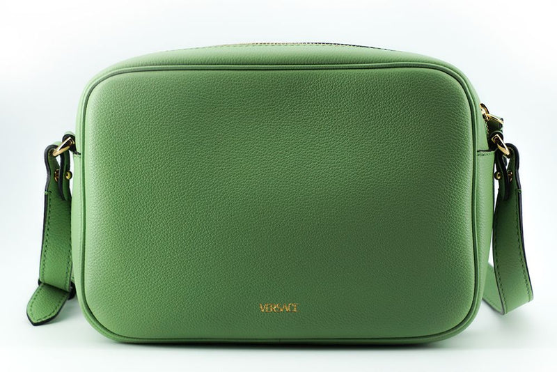 Elegant Mint Green Leather Camera Case Bag Versace