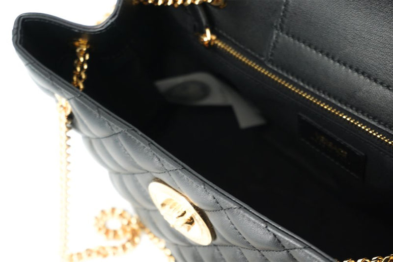 Elegant Quilted Nappa Leather Tote Bag Versace