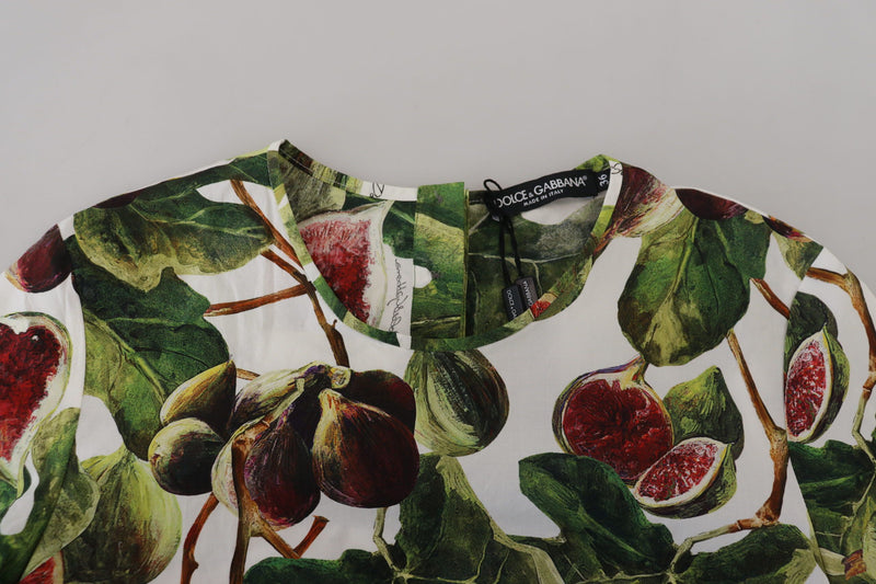 Chic Multicolor Fig Print Cotton Top Dolce & Gabbana