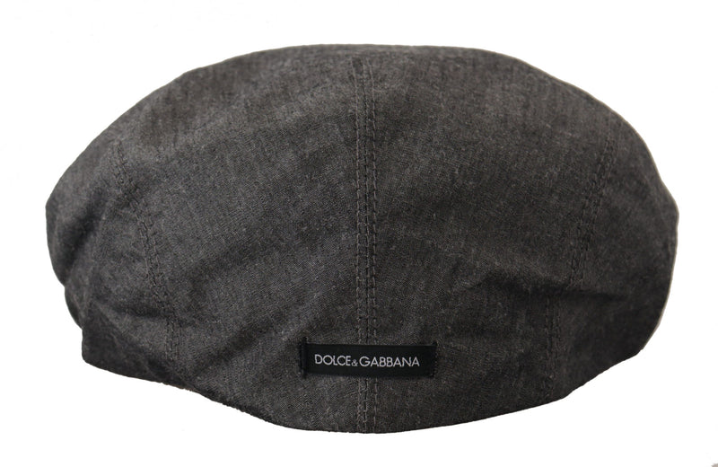 Elegant Gray Newsboy Hat Dolce & Gabbana