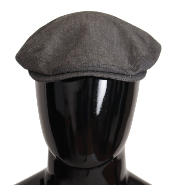 Elegant Gray Newsboy Hat Dolce & Gabbana