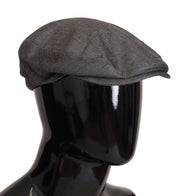 Elegant Gray Newsboy Hat Dolce & Gabbana