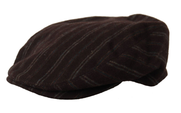 Elegant Striped Wool Blend Newsboy Cap Dolce & Gabbana