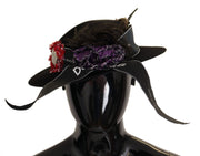 Elegant Wide Brim Black Hat Dolce & Gabbana