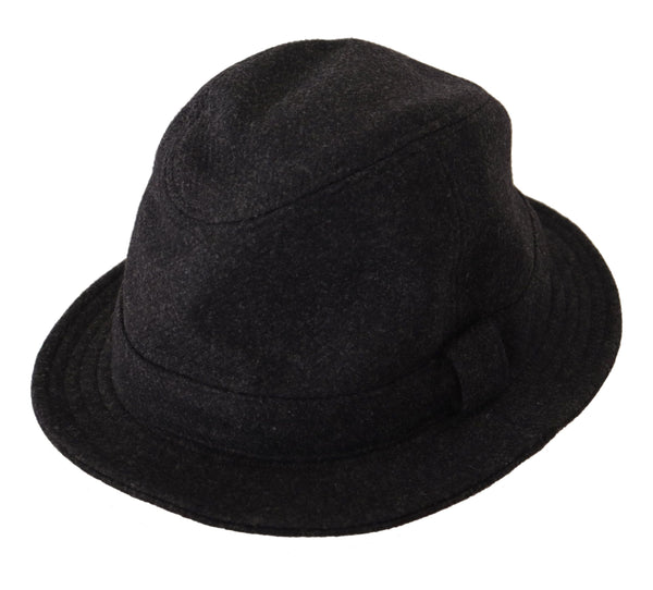 Elegant Gray Trilby Hat in Wool and Cashmere Dolce & Gabbana