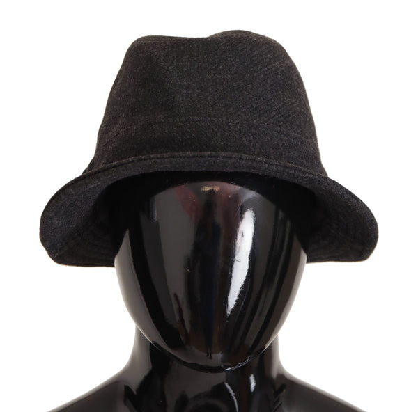 Elegant Gray Trilby Hat in Wool and Cashmere Dolce & Gabbana