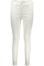 White Cotton Women Jeans Calvin Klein