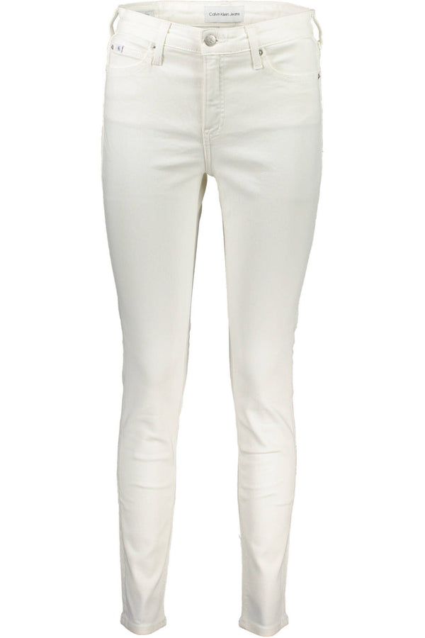 White Cotton Women Jeans Calvin Klein