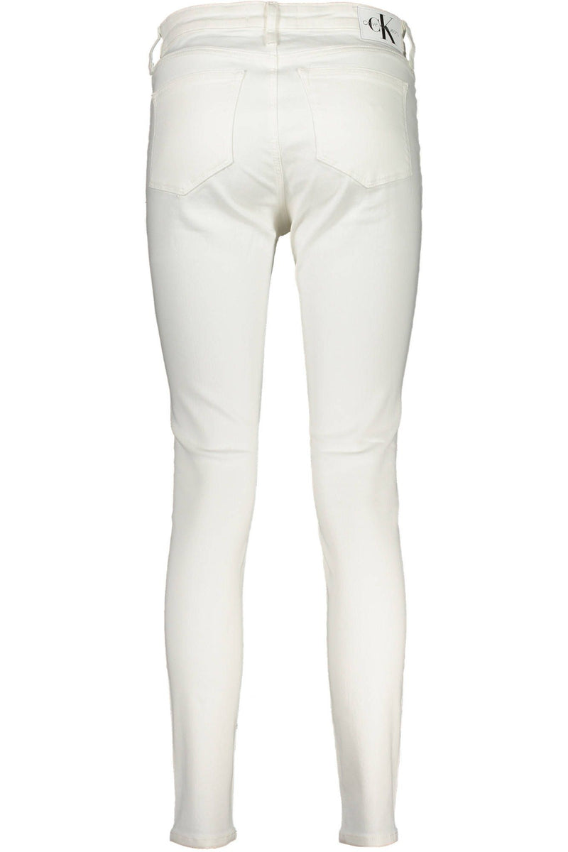 White Cotton Women Jeans Calvin Klein